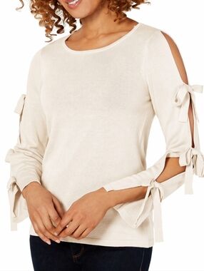 NWT Cece Bow Tie Open Sleeve Sweater XS